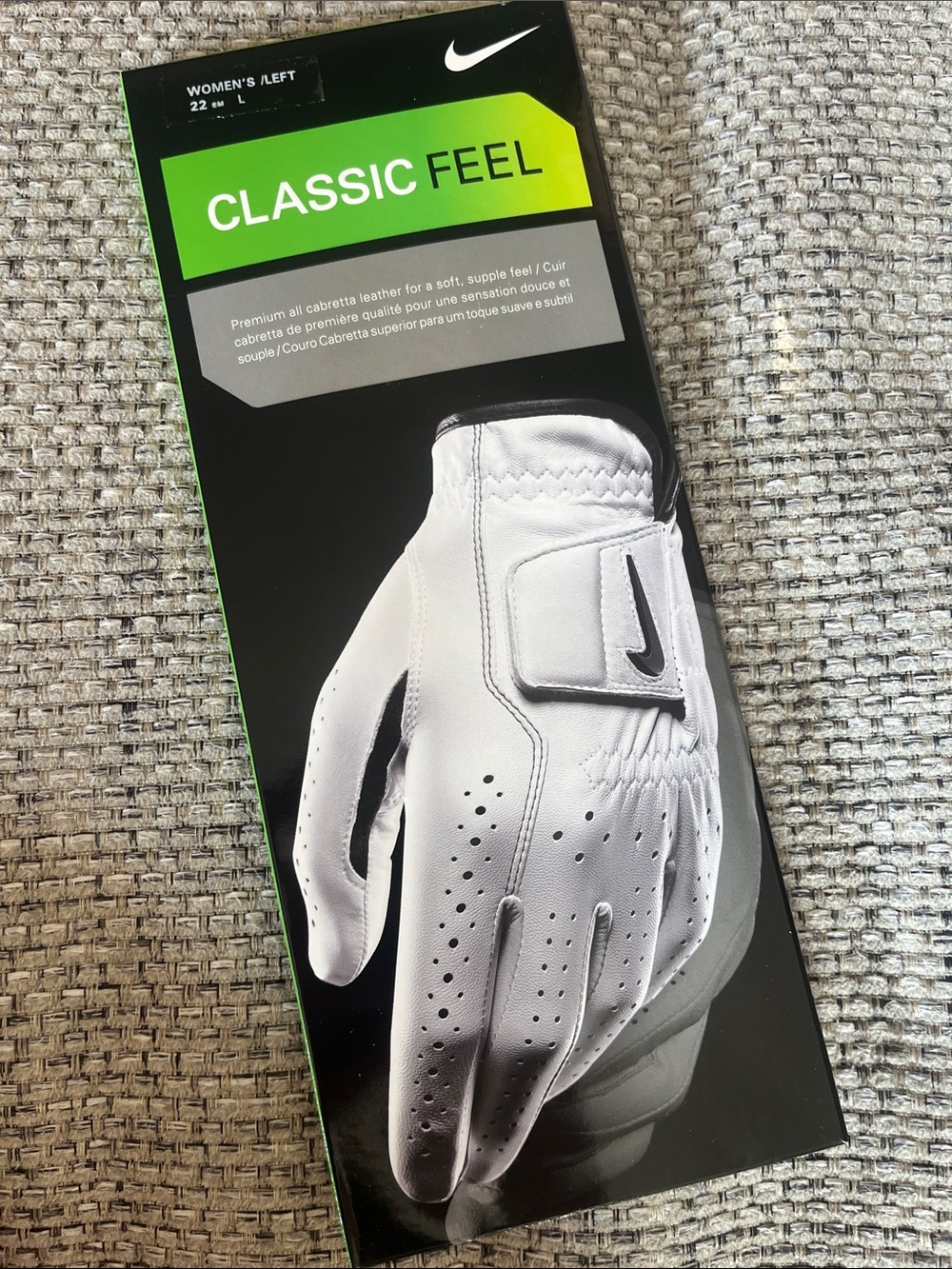 Nike White and Black Women's Left Golf Glove
